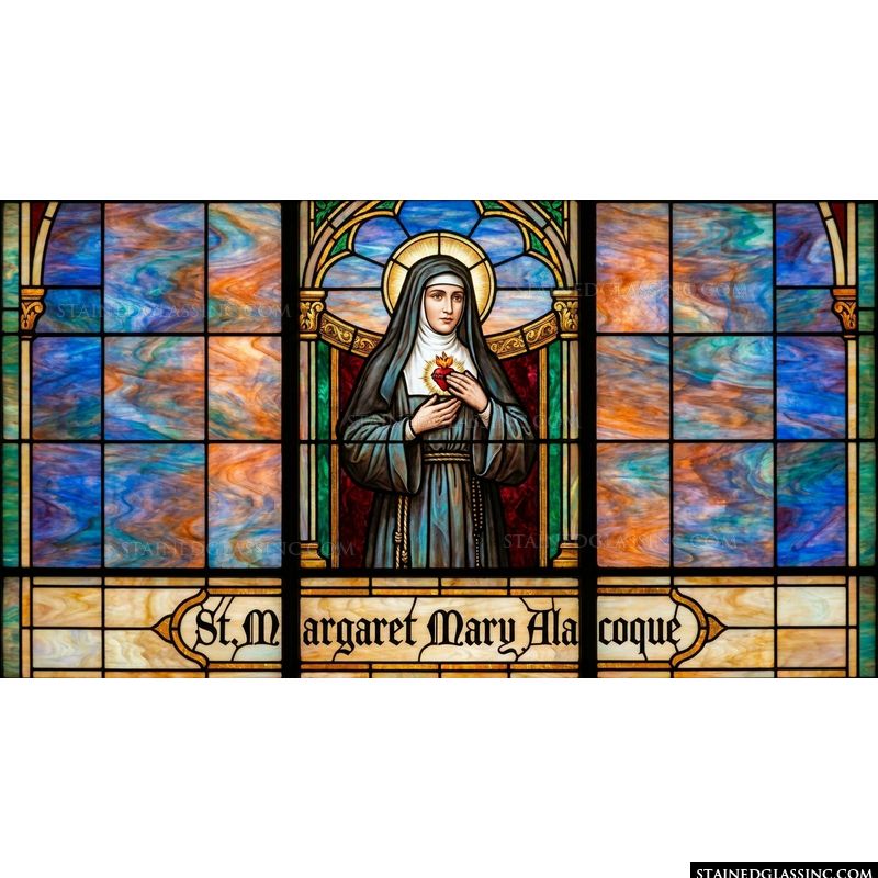 St. Margaret Mary Alacoque with Sacred Heart