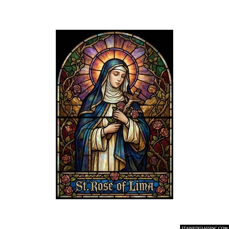Saint Rose of Lima with Roses and Crucifix