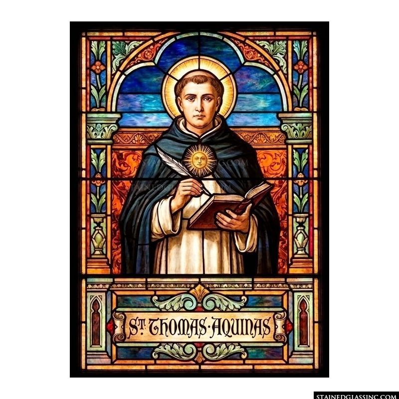 Saint Thomas Aquinas with Quill and Tome