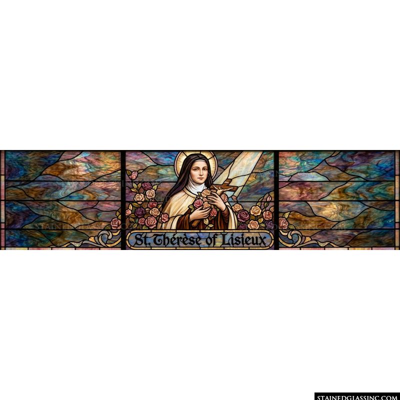 Saint Thérèse of Lisieux with Roses and Crucifix