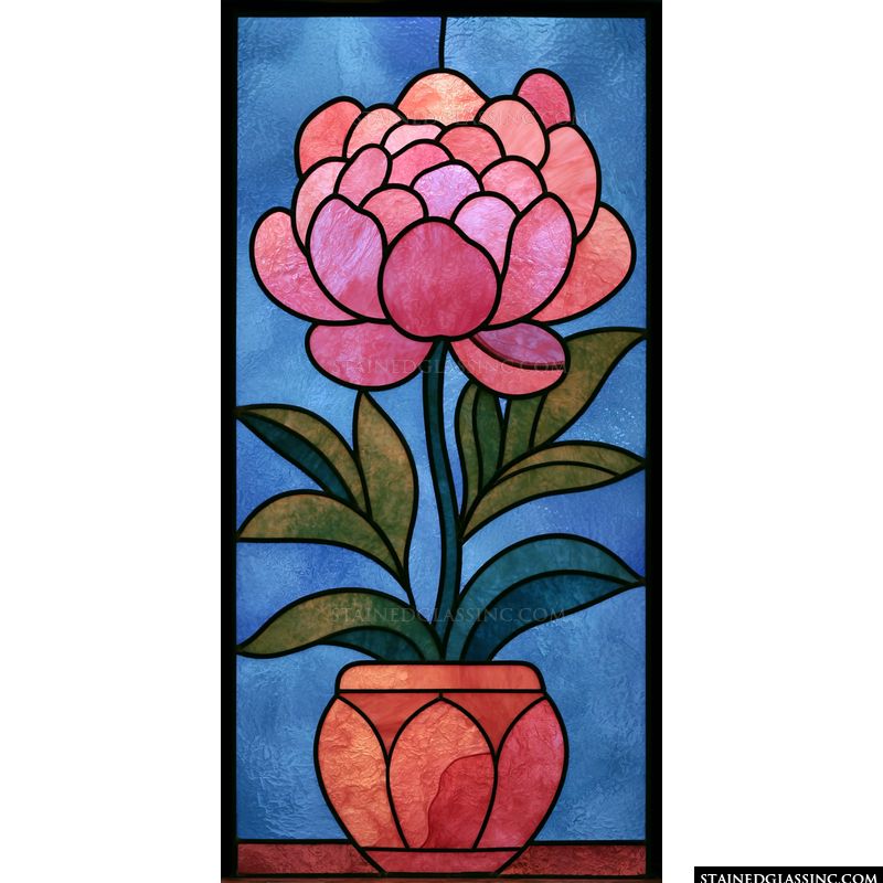 Peony in a Terracotta Vase