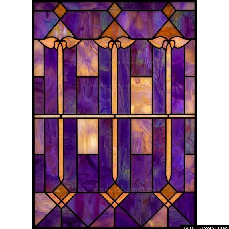 Geometric Amethyst and Gold Lattice
