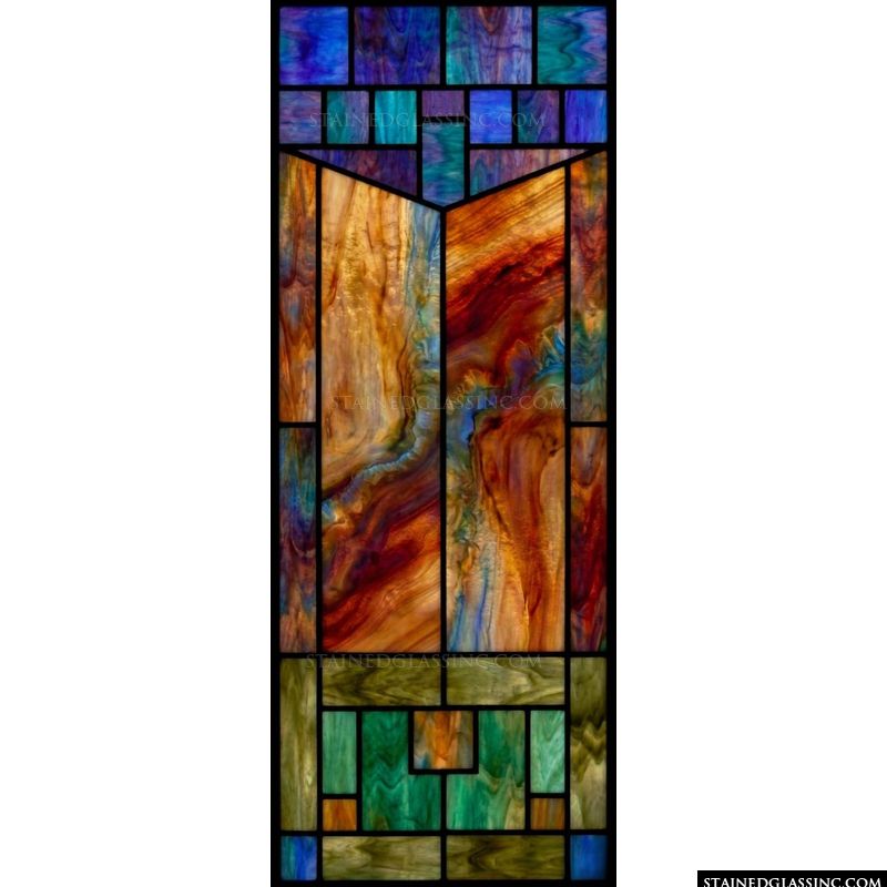 Abstract Earth Tones and Celestial Blue