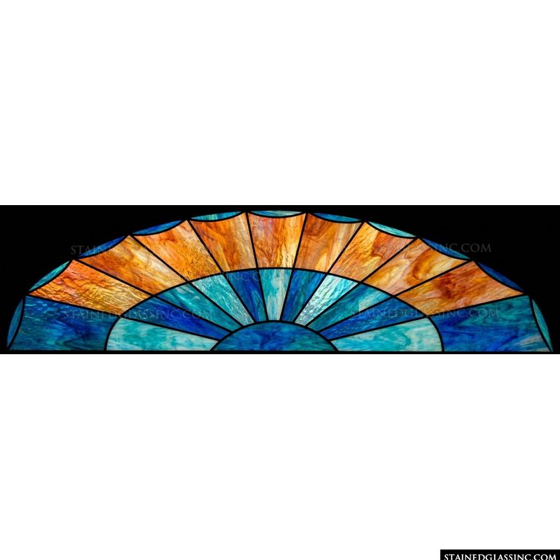 Radiant Fan in Amber and Azure