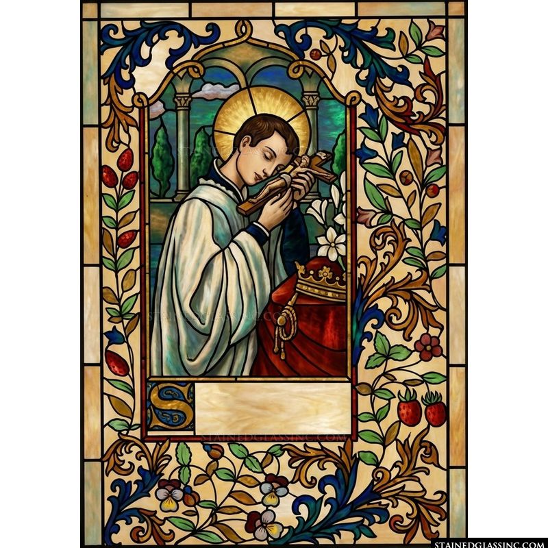 Saint Aloysius.  Aloysius de Gonzaga with Crucifix