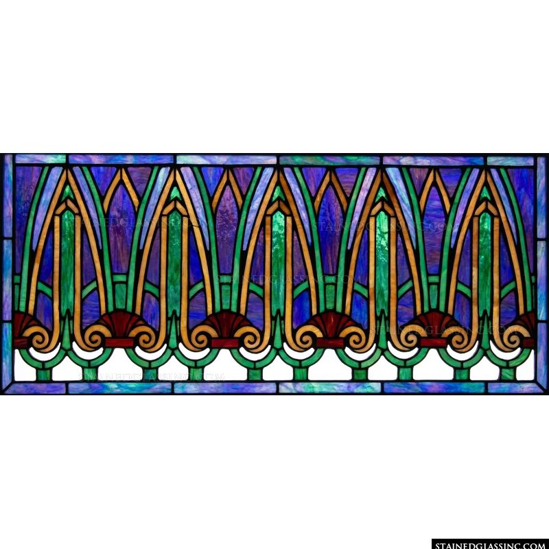 Gothic Arches in Emerald and Cobalt