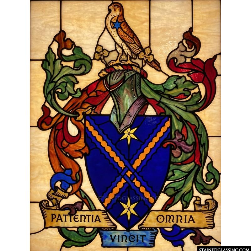 Heraldic Achievement with Falcon Crest