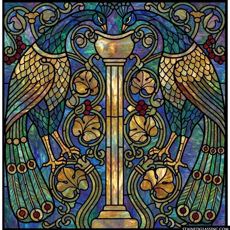 Peacocks at the Fountain of Life
