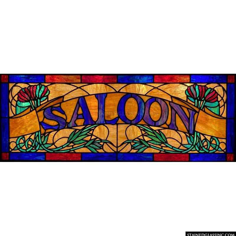 Saloon Ribbon and Floral Motif