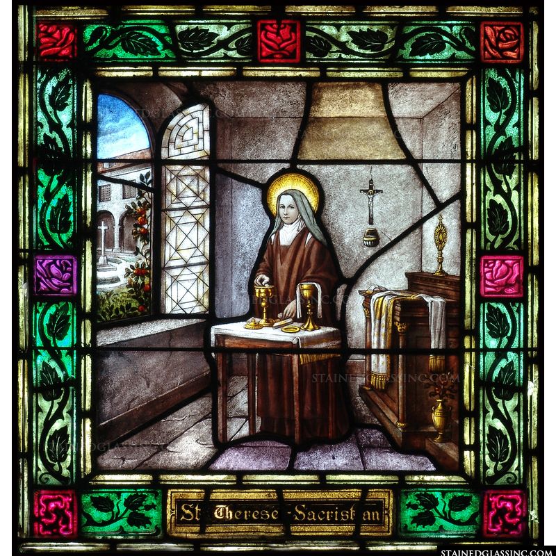 St. Therese stained glass iamge. 