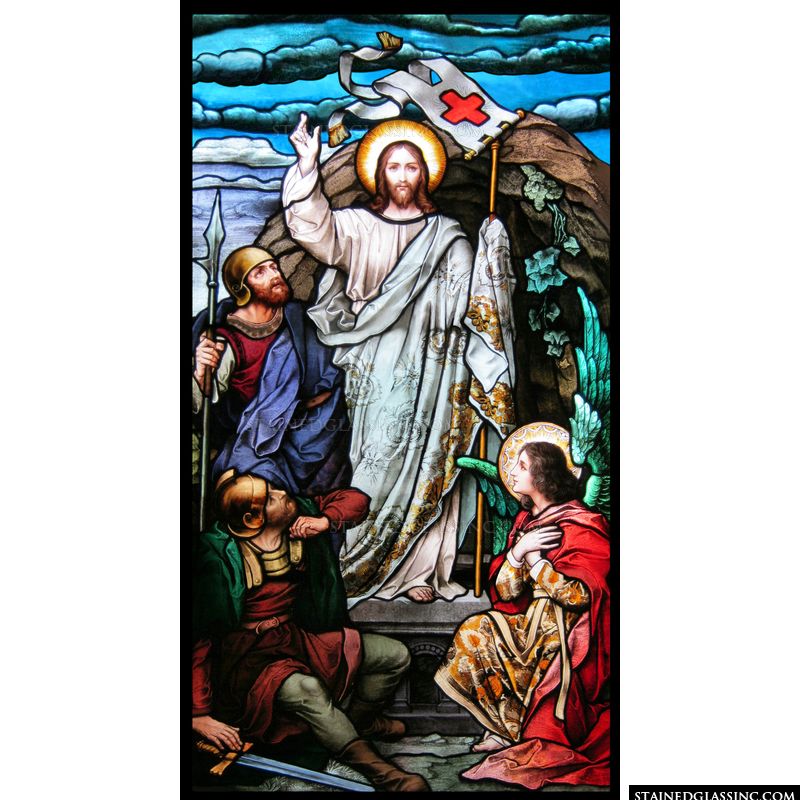 resurrection stained glass