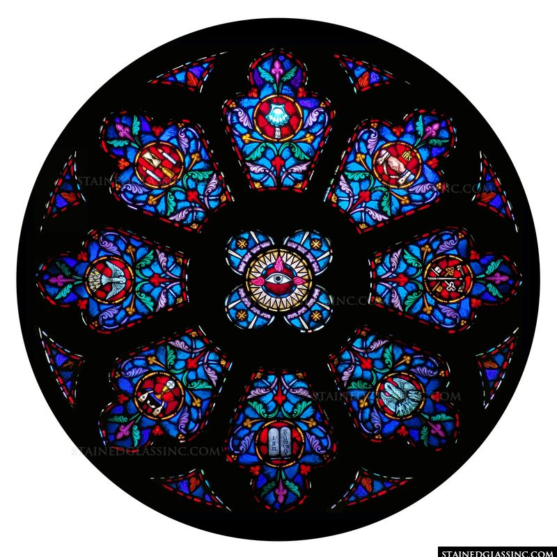 Holy Symbols Round Window