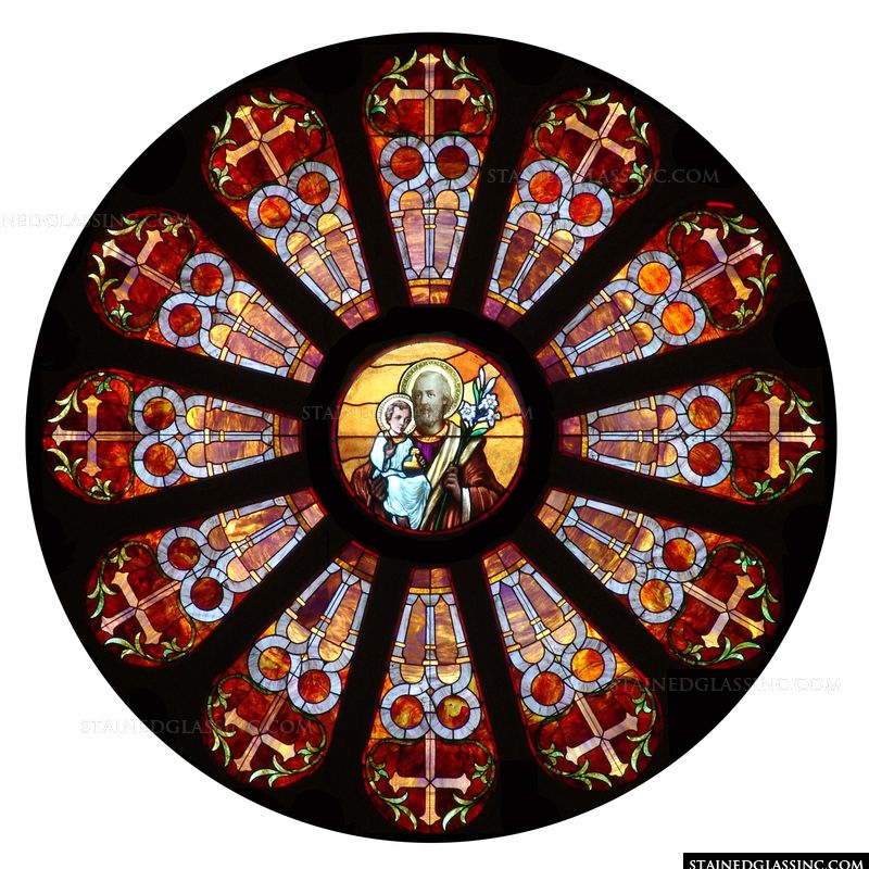 Joseph and Jesus Rose Window