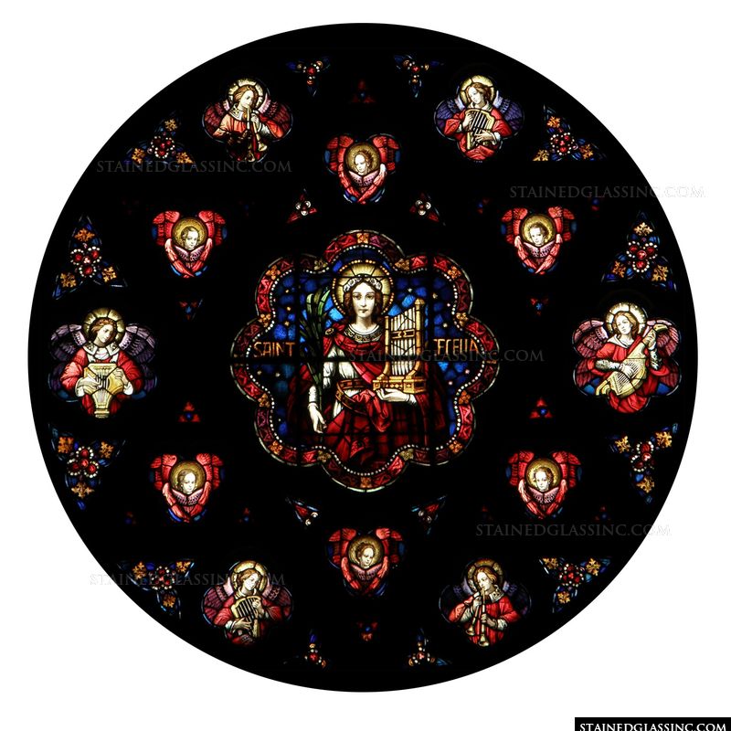 Saint Cecilia and Angels Rose Window