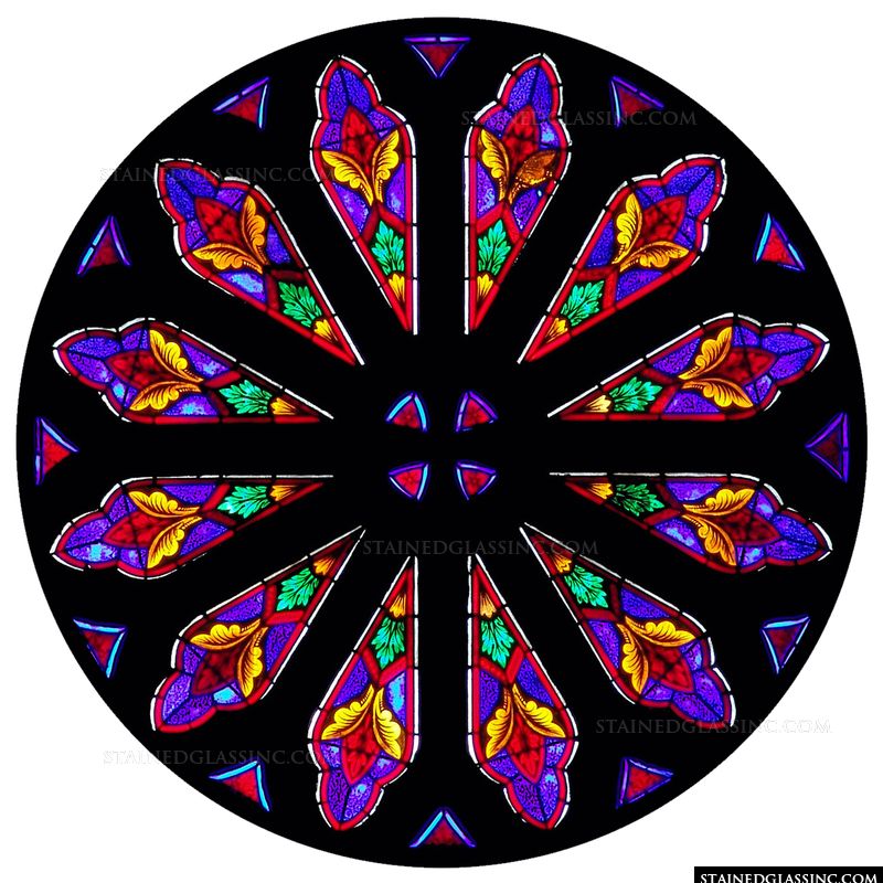 Bold Colored Rose Window