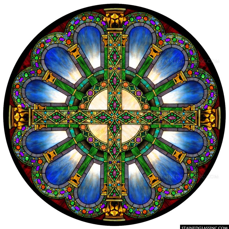 Crossed Columns Rose Window