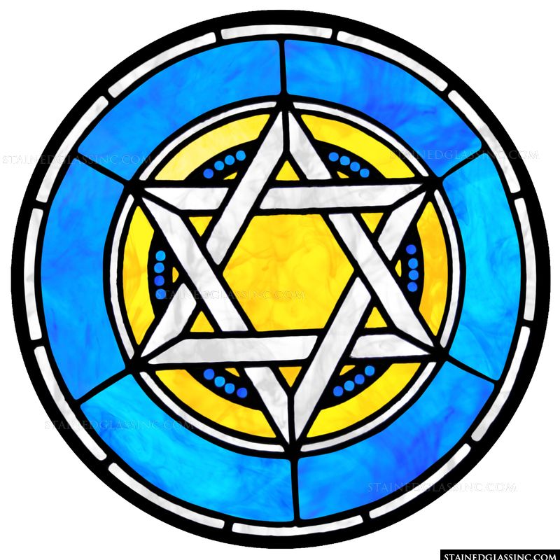 Blue and Yellow Star of David