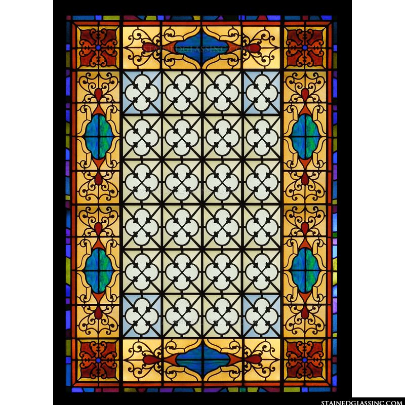 Stained glass window. 