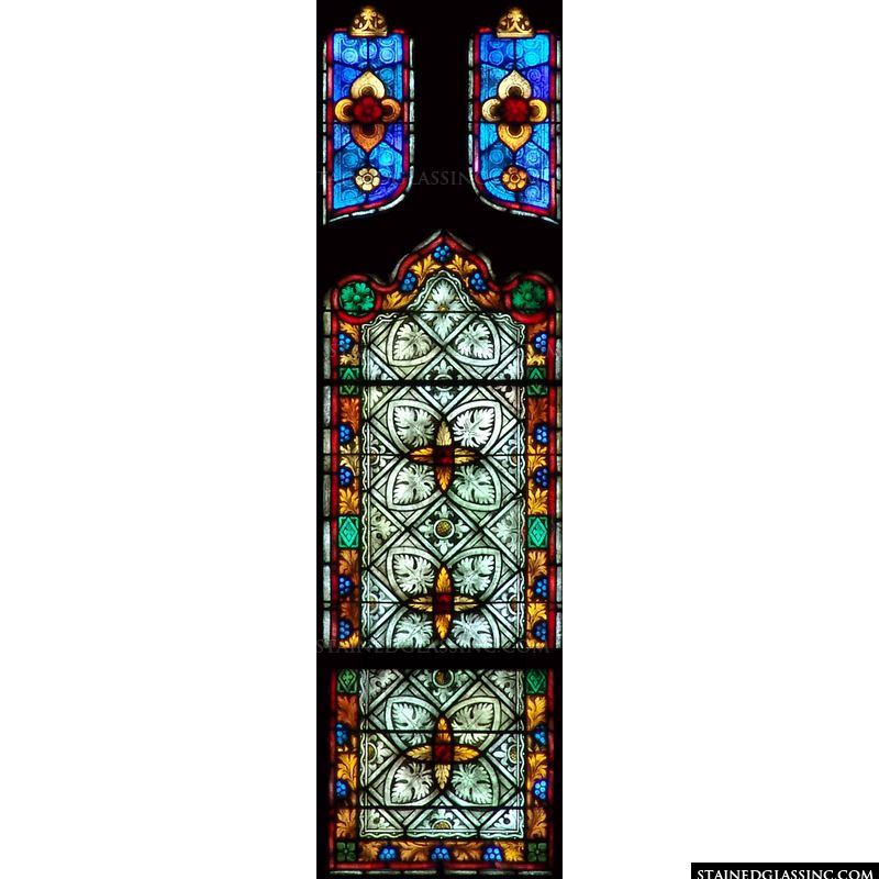 Intricate Stained Glass Art Panel