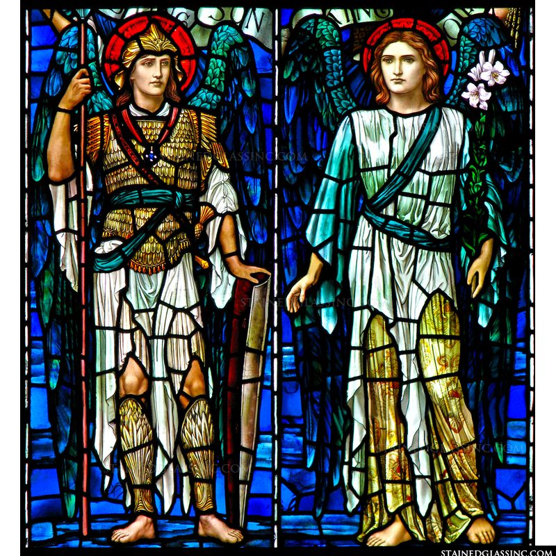 Angels in stained glass. 