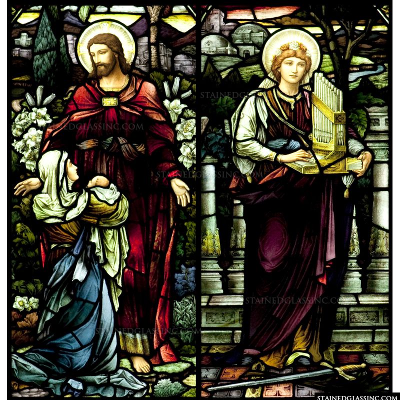 Saint Cecilia and Jesus