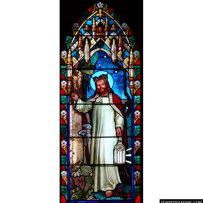 I Stand At The Door And Knock Religious Stained Glass Window