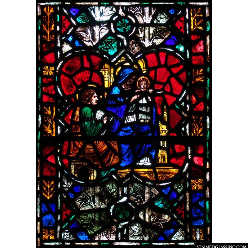 The Holy Family in Stained Glass