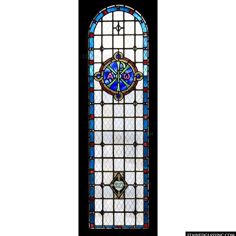 Symbolic Inspired Stained Glass Panel