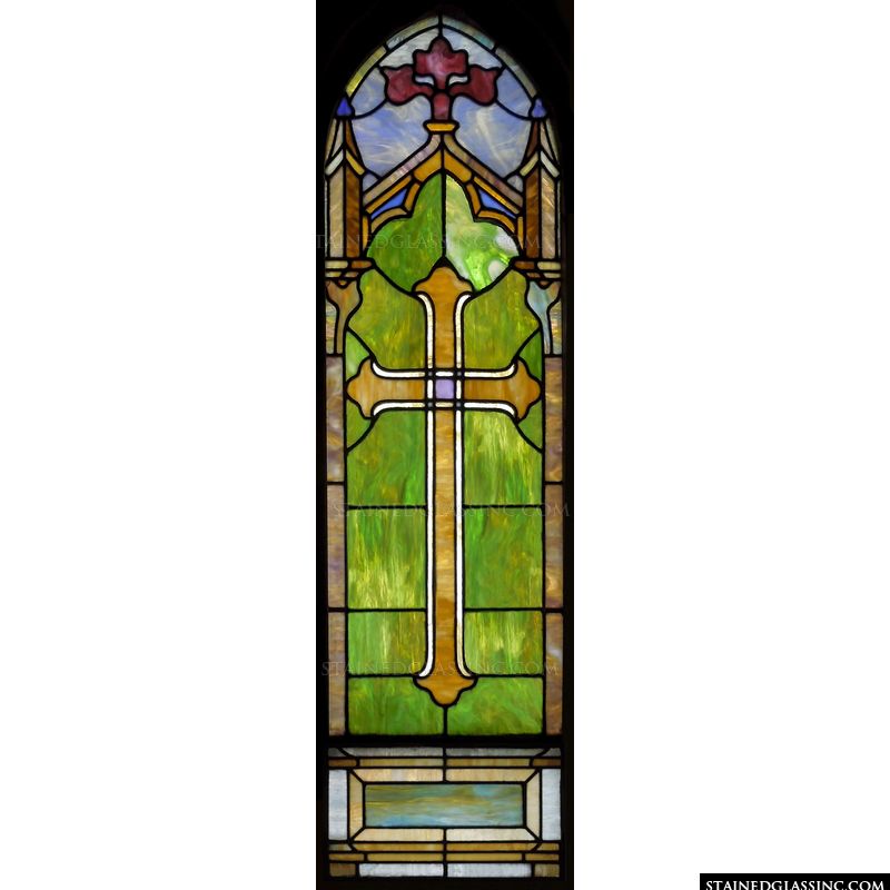 Sacred Cross in Stained Glass