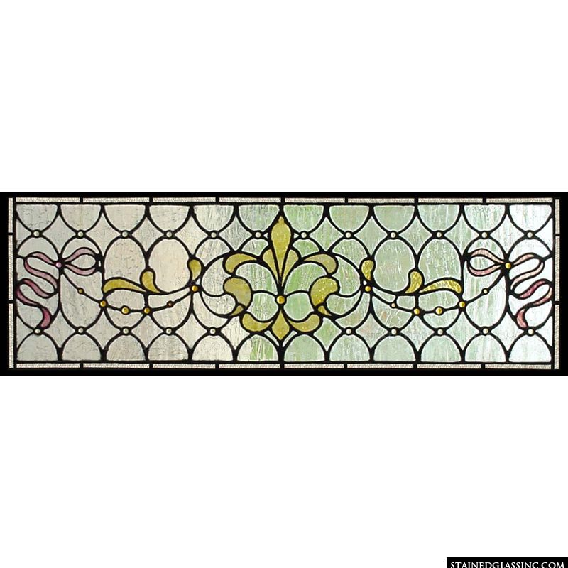 Stained glass transom. 