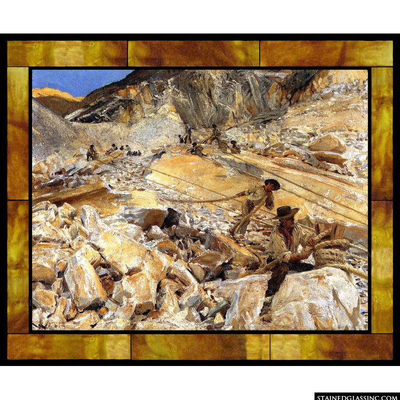 Bringing Down Marble from the Quarries in Carrara