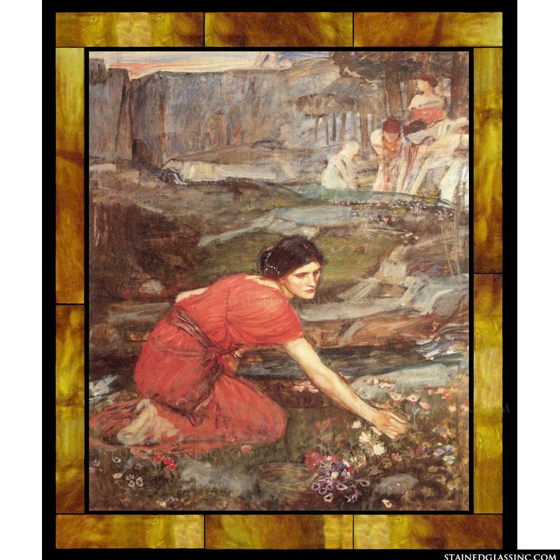 Maidens Picking Flowers by a Stream