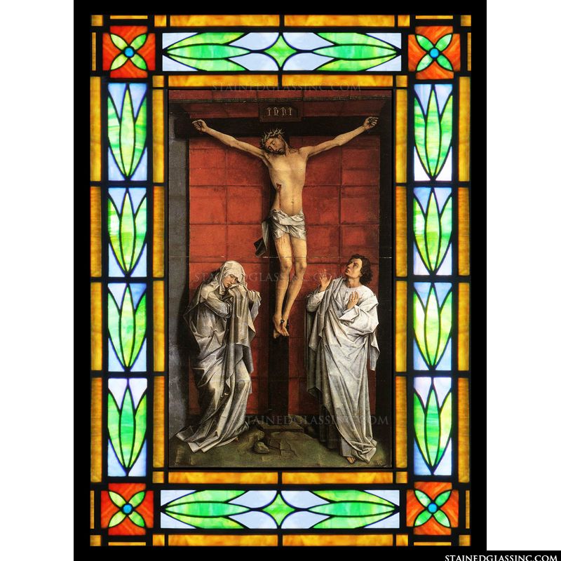 Christ on the Cross with Mary and St  John