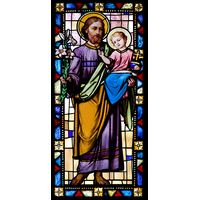Joseph Carrying Baby Jesus Christ
