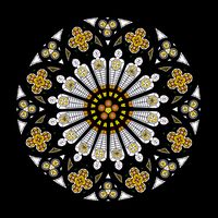 White Floral Rose Window