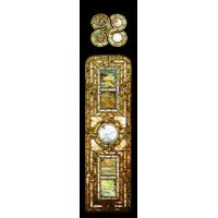 Geometric Interlocking Roundels and Rectangles. Tiffany Design