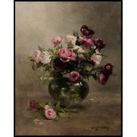 Vase of Roses by Eva Gonzalès