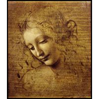 Head of a Woman - La Scapigliata by Leonardo da Vinci