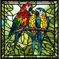 Tropical Trio: A Stained Glass Flock Party!