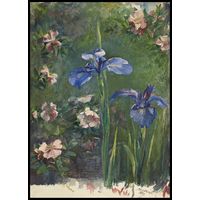 Wild Roses and Irises by John La Farge 1887