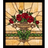 Floral Basket Tiffany Style Window