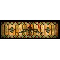 Elegant Torch and Fleur-de-Lis Transom