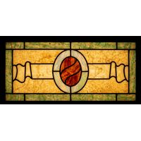 Oval Accent Prairie Glass Panel