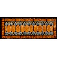 Textured Amber Hexagon Transom