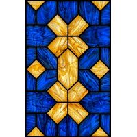 Gold & Sapphire Geometric Design