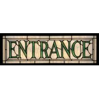 Entrance Typography Transom
