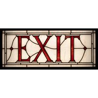 Exit Typography Transom