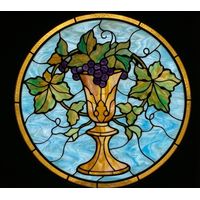 Vintage Chalice & Grapes Roundel