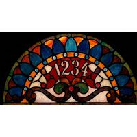 Arched Address Transom