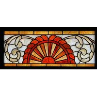 Sunburst and Swirls Transom